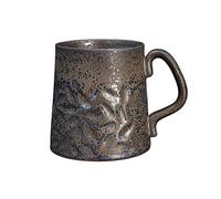 Tazze da caffè in ceramica, Tazza da caffè in ceramica di grande capacità, for uso domestico, retrò, tazza in grezza, colazione, latte e cereali, tè, un colore-B(B)