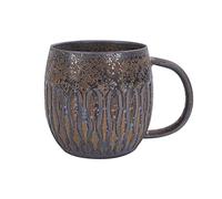 Tazze da caffè in ceramica, Tazza da caffè in ceramica di grande capacità, for uso domestico, retrò, tazza in grezza, colazione, latte e cereali, tè, un colore-B(A)