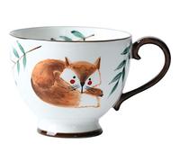 Tazze da caffè in ceramica, Tazze da caffè 13,5 once, tazza in ceramica dipinta a mano vintage, tè for uso domestico, colazione con animali della foresta a, regali unici for matrimoni e compleanni