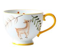 Tazze da caffè in ceramica, Tazze da caffè 13,5 once, tazza in ceramica dipinta a mano vintage, tè for uso domestico, colazione con animali della foresta a, regali unici for matrimoni e compleanni