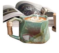 Tazze da caffè in porcellanato, 250 ml, fatte a mano, tazze da caffè, tazze da caffè in ceramica portatile fatta a mano, tazza estetica per feste in casa e bevande calde