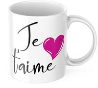 Tazze Da Caffè Je T'Aime Heart I Love You In French Retrò Tazze Da Tè In Ceramica Con Manici Tazza In Porcellana Per Moglie Thè Anniversario