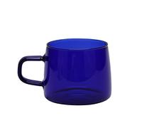 Tazze da caffè Kuuleyn, Accessori per bar, Tazza da caffè in vetro da 350 ml Tazza da caffè in cristallo con manico Resistenza alle alte temperature per la casa e il bar (Blu)