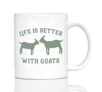 Tazze Da Caffè Life Is Better With Goats Goat And Decor Resistenti Tazze Da Tè In Ceramica Retrò Tazza Colazione Porcellana Per Thè Anniversario Home