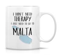 Tazze Da Caffè Malta Lover Don'T Need Therapy Just Need To Go To Malta Colorata Tazze Caffe Statement Mug In Porcellana Per Latte Anniversario Thè