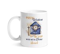 Tazze Da Caffè Moderne Tazza Da Caffe We Stop When We'Re Done Inspiration Mailman Particolari Ceramica Mugs Per Festa Della Mamma Papà Ufficio 330Ml