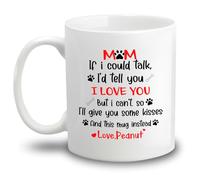Tazze Da Caffè Mom If I Could Talk I'D Tell You I Love You Ceramica Mugs,Particolari,Multicolore,Tazza In Ceramica Per Compleanno Nonna Papà 330Ml