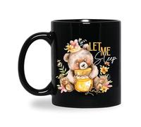 Tazze Da Caffè Multicolore Tazza Da Caffe Cute Bear Hugging A Pot Of Honey Flower Bear Sleeping Particolari Ceramica Mugs Per Caffè E Tè Festa Della Mamma Donna 330Ml