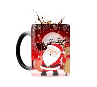 Tazze da caffè natalizie che cambiano il calore, tazze multifunzionali per succhi di frutta, tazza natalizia che cambia colore, tazza da tè in porcellana, tazza multifunzionale