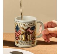 Tazze Da Caffè Patriottiche - Ricordo della Coppa Patriottica del 250° Anniversario - 1776-2026 da Caffè in Ceramica con Bandiera degli Stati ,Per Amici, Famiglia, Papà, Madre, Nonni, Uomini, Donne