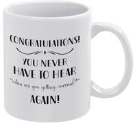 Tazze da caffè per fidanzamento, matrimonio, non devi mai sentire quando sono le tazze da caffè di Natale, novità, tazza da caffè in ceramica con stampa su entrambi i lati, regalo per mamma, papà, ami