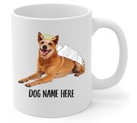 Tazze Da Caffè Personalized Name Red Heeler Australian Cattle Dog Angel Wing Statement Tazze Caffe Resistenti Tazza In Porcellana Per Home Thè Latte