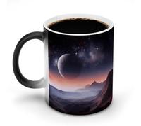 Tazze da caffè personalizzate che cambiano colore, tazze da caffè personalizzate con scolorimento, tazze in ceramica premium con tema galassia, e pianeta, tazze da tè divertenti, magiche e alla moda
