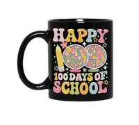 Tazze Da Caffè Retro Groovy Happy 100 Days Of School 100Th Daycher Con Manico Tazze Antimacchia Tazza Colazione Porcellana Per Moglie Latte Anniversario