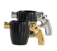 Tazze Da Caffè Revolver - 2Pz Tazze Cool Guns, Regali Per La Festa Del Papà,320ml Tazze Da Caffè In Ceramica Forma Di Pistola, Tazze Revolver Occidentali Creative Con Manico, Per Cappuccino O Tè Caldo