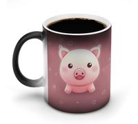 Tazze da caffè rosa carino maiale divertente tazza cambia colore tazza unica tazza sensibile al calore tazza da tè in ceramica stampa moda regalo novità per compleanno uomini donne
