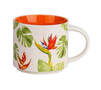 Tazze da caffè Tazza in Ceramica Dipinta a Mano Motivo Floreale Tazza da Colazione Latte Farina d'avena Tazza da caffè Tazza in Porcellana Sottosmalto, Un Buon Regalo per Gli Amici 450 Ml (Color : Green) (Arancione)