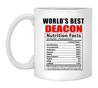 Tazze Da Caffè World'S Best Deacon Nutritional Facts 330Ml Tazze In Porcellana Classica Tazza Per Donna Succo Espresso