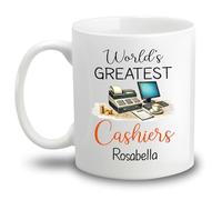 Tazze Da Caffè World'S Greatest Cashier Ceramica Mugs,Particolari,Multicolore,Tazza Da Caffe Per Donna Compleanno Festa 330Ml