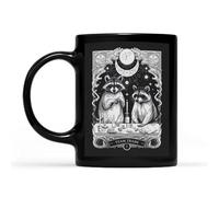 Tazze Da Tè 330Ml, Team Trash Tarot Card Opossum Witchcraft Goth Possum Racoon Moderne Tazzine Da Caffè Vintage Tazza Da Caffe Per Uomo Donna Compleanno