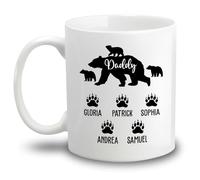 Tazze Da Tè Bear Daddy Ceramica Mugs,Multicolore,Divertenti,Tazza Da Caffe Per Ufficio Donna Caffè E Tè 330Ml