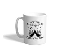 Tazze da tè Camping Star Moon Adventure Is Calling Mug Mamma 330ml | Morning Cup Personalizzata Tazza di caffè per Anniversario Latte lavoro