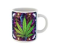Tazze Da Tè Cannabis Leaf Marijuana Herb Weed Ganja Illecito Narcotico Illegale Tazza In Ceramica Vintage Tazze Mug Personalizzata Tazza Per Festa Uomo Ufficio 330Ml