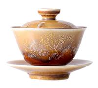 tazze da tè cinesi, Tazza da tè Gaiwan in ceramica tradizionale da 190 ml, ciotola da tè fatta a mano, zuppiera portatile for la cerimonia del tè