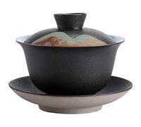 tazze da tè cinesi, Zuppiera for la cerimonia del tè in ceramica Gaiwan Kung Fu con motivo di montagna cinese da 180 ml