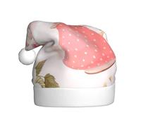 Tazze da tè con rose romantica stampa shabby classico cappello di Babbo Natale, accessori per feste festive, utilizzate per feste di Capodanno, feste in interni ed esterni