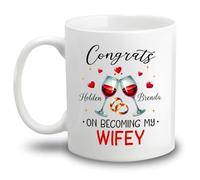 Tazze Da Tè Congrats On Becoming My Wifey Tazzine Da Caffè,Personalizzabile,Multicolore,Tazza In Ceramica Per Papà Caffè E Tè Uomo 330Ml