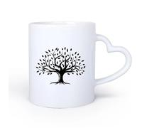 Tazze da tè e caffè design del logo astratto e vibrante dell'albero radice ispirazione per il design del logo dell'albero della vita 11oz/320ml per uomo e donna