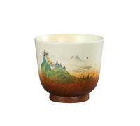 Tazze da tè giapponesi fatte a mano in ceramica grezza retrò personalità semplice tazze da tè dipinte a mano - cime e valli