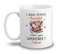 Tazze Da Tè I Make People Beautiful What'S Your Superpower Ceramica Mugs,Moderne,Con Manico,Tazza Da Caffe Per Uomo Ufficio Donna 330Ml