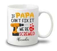 Tazze Da Tè If Papa Can'T Fix It We'Re Screwed Ceramica Mugs,Personalizzabile,Divertenti,Tazza In Ceramica Per Uomo Festa Papà 330Ml