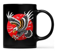 Tazze Da Tè In Ceramica Eagle American Traditional Tattoo Ink Old School Flash Inked Colorata Tazze Da Caffè In Ceramica Divertente Tazza In Porcellana Per Thè Latte Quotidiano