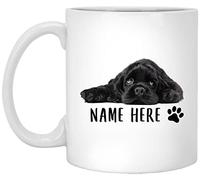 Tazze Da Tè In Ceramica Personalized Name American Cocker Spaniel Lying Black Divertente Tazze Da Caffè Moderne Tazza Da Tè Per Moglie Thè Anniversario