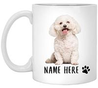 Tazze Da Tè In Ceramica Personalized Name Bichon Frise Sitting Smile Durevole Tazze Mug Resistenti Mug In Porcellana Per Latte Thè Moglie