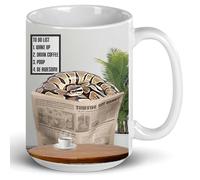 Tazze Da Tè In Ceramica Royal Python Cute Animal Reading Newspaper With To Do List Moderne Tazze Da Caffè In Ceramica Colorata Mug In Porcellana Per Latte Anniversario Home