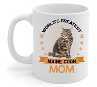 Tazze Da Tè In Ceramica World'S Greatest Brown Maine Coon Cat For Women Funny Statement Tazze Da Caffè In Ceramica Colorata Tazza In Porcellana Per Fidanzata Home Moglie