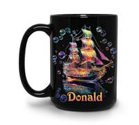 Tazze Da Tè Personalizzabile Tazza Da Caffe Colorful Bubble Ship Ocean Adventure Pirate Multicolore Tazzine Da Caffè Per Nonna Compleanno Caffè E Tè 330Ml