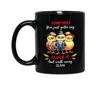 Tazze Da Tè Sometimes You Just Gotta Say Cluck It Ceramica Mugs,Multicolore,Personalizzabile,Tazza Da Caffe Per Uomo Donna Nonna 330Ml