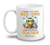 Tazze Da Tè Thank You For Beeing An Amazing Teacher Ceramica Mugs,Stampata,Divertenti,Tazza Da Caffe Per Donna Lavoro Festa Della Mamma 330Ml