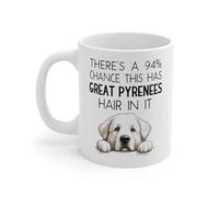 Tazze da tè There is a 94 Percent Chance that this has Pyrenese Dog Hair | Tazze di caffè durevole Tazza Colazione Ceramica Tazza Mug per ufficio, Festa Della Mamma, Regali Di Compleanno, 330ml