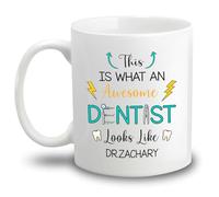 Tazze Da Tè This Is What An Awesome Dentist Looks Like Ceramica Mugs,Multicolore,Con Manico,Tazza In Ceramica Per Nonna Festa Donna 330Ml