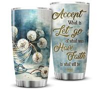 Tazze Da Viaggio Con Paglia E Coperchio Mug Termica Riutilizzabile Travel Tumbler Per Amico Auto Anniversario 590 Ml Accetta Ciò Che È
