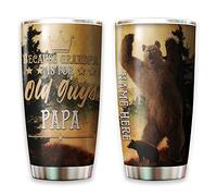 Tazze Da Viaggio Tazza Da Caffè Tazza Termica Per Amico Mamma Papà 590 Ml Poiché Il Nonno È Per I Vecchi, Papa Cup È Un Regalo Per La Festa Del Papà - Promosso A Futuro Nonno Amante Degli Orsi