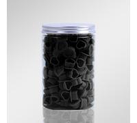 Tazze del cappuccio dell'inchiostro del tatuaggio 200pcs, tazza dell'inchiostro del tatuaggio del gel di silice a forma di cuore, contenitore eliminabile del pigmento per uso del tatuaggio (Black)