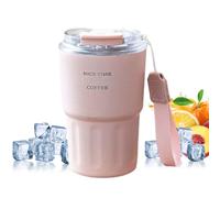 Tazze Di Bicchiere - Tazza Da Viaggio In Acciaio Inox Da 360 ml Con Cannuccia | Tazza Portatile Per Bevande | Flash Di Tè Per Bevande Fredde Calde | Bottiglia Di Acqua Da Palestra | Bicchiere Isolato