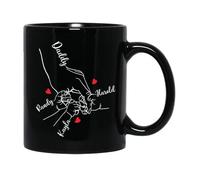 Tazze Di Caffè Daddy And Three Childs Hands Tazzine Da Caffè,Particolari,Stampata,Tazza In Ceramica Per Papà Donna Caffè E Tè 330Ml